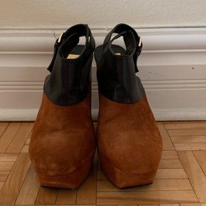Dolce Vita Bicolor Leather Platform Heels Size 8.5